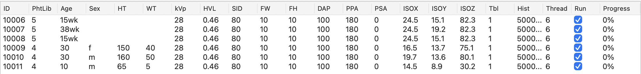 Saved Batch CSV showing input and Progress columns
